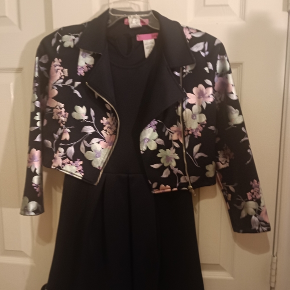 Girls Blue Dress with jacket size 16 - Picture 1 of 4